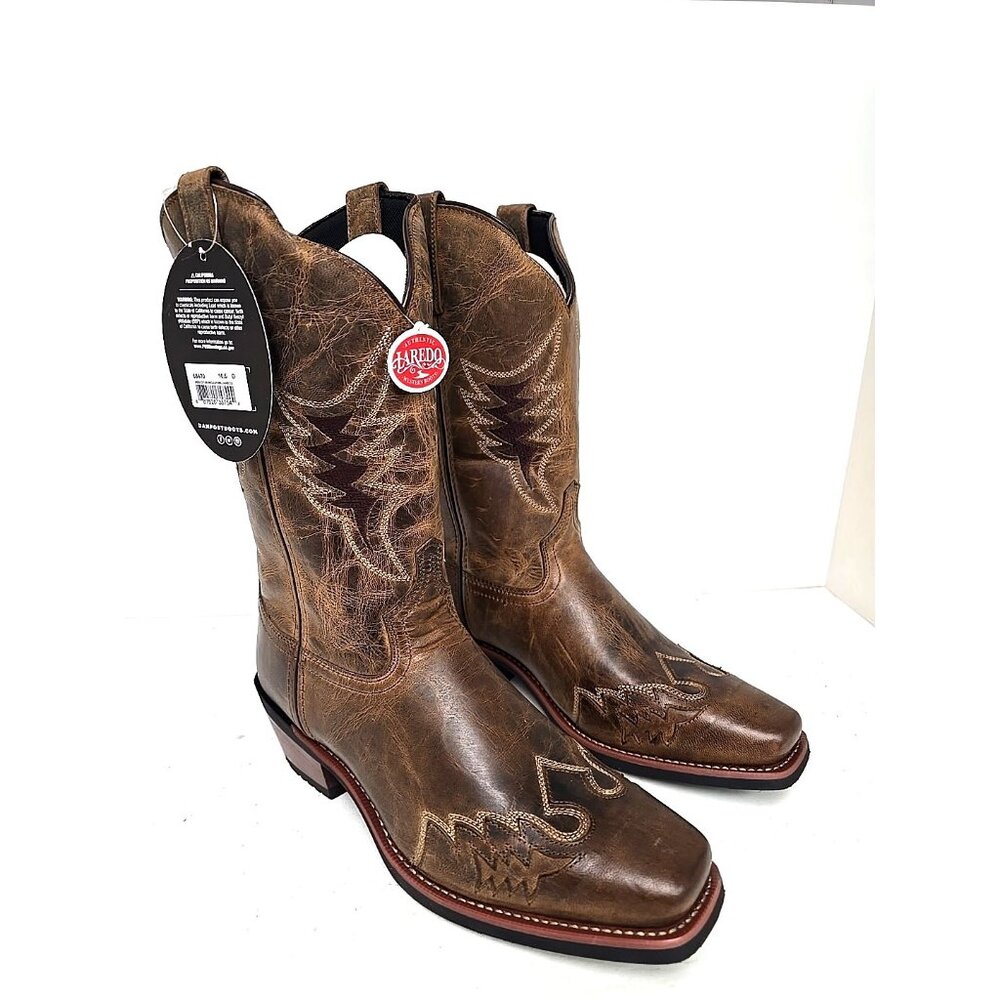Laredo Men's 68470 12" W/O-Lay Williams Cowboy Leather Western Boot Tan 9.5 EW